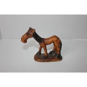 Antique 1940’s Syroco painted Skinny Hungry Horse Dam Mascot Figurine